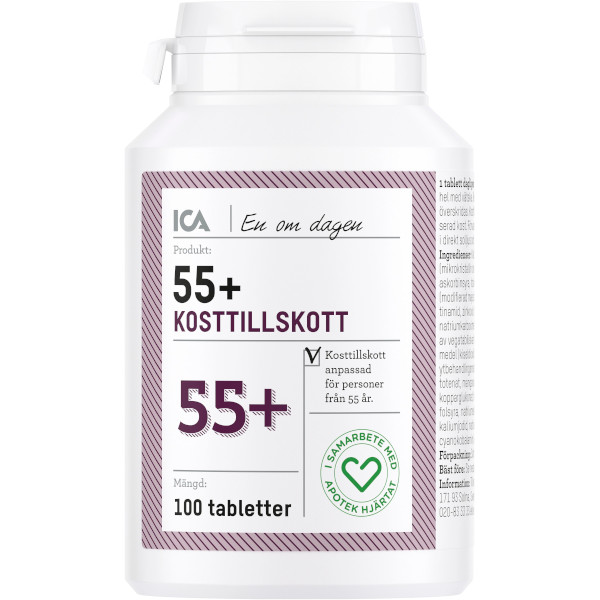 ICA Apotek Hjärtat Kosttillskott 55+