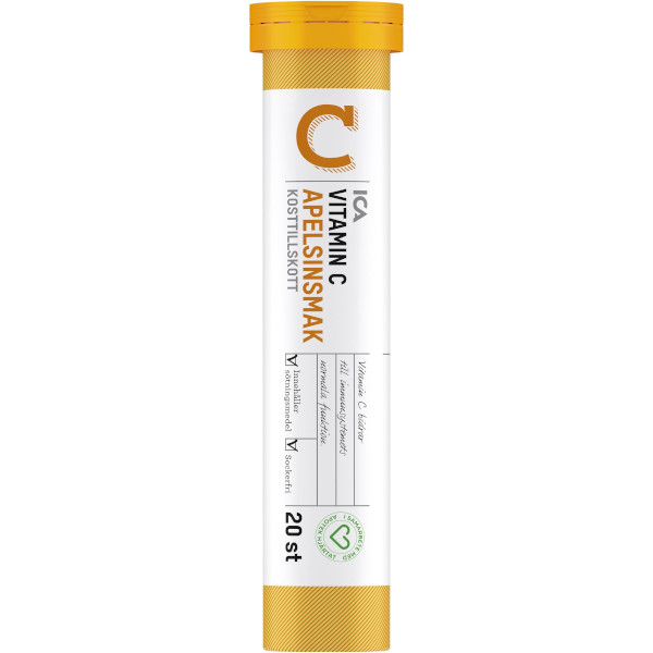ICA Apotek Hjärtat Vitamin C Apelsinsmak