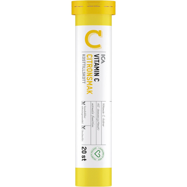 ICA Apotek Hjärtat Vitamin C Citronsmak