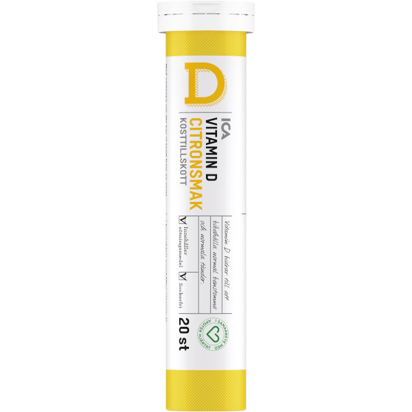 ICA Apotek Hjärtat Vitamin D Citronsmak