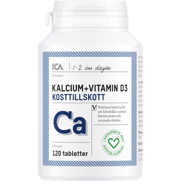 ICA Apotek Hjärtat Kosttillskott Kacium + Vitamin D3
