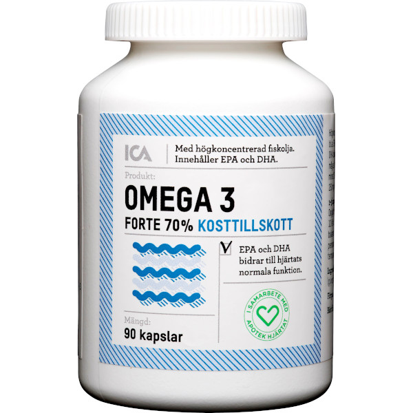 ICA Apotek Hjärtat Omega 3 Forte 70%