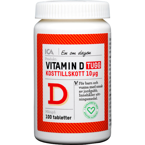 ICA Apotek Hjärtat Vitamin D Tuggtabletter