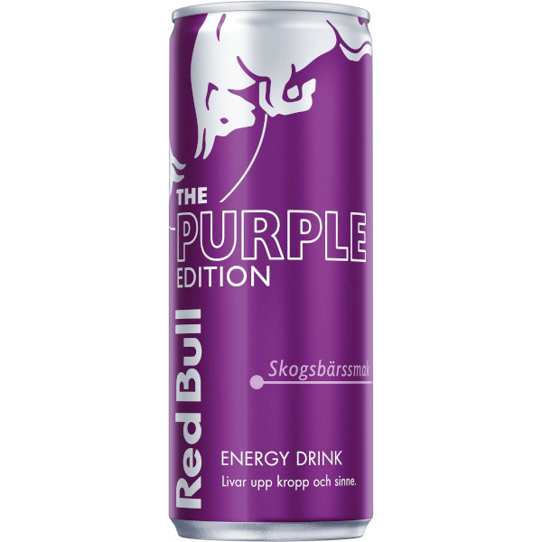 Red Bull Energidryck Purple Edition Skogsbär