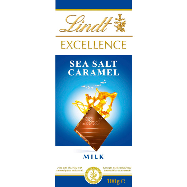 Lindt Chokladkaka Excellence Milk Sea Salt Caramel