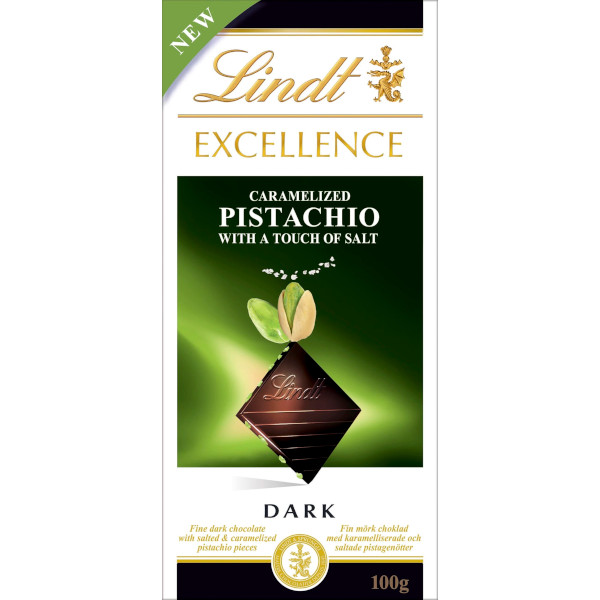 Lindt Chokladkaka Excellence Dark Caramelized Pistachio