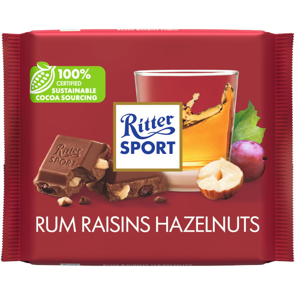 Ritter Sport Chokladkaka Rum Raisins Hazelnuts