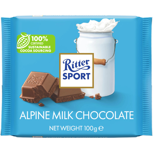 Ritter Sport Chokladkaka Alpine Milk Chocolate