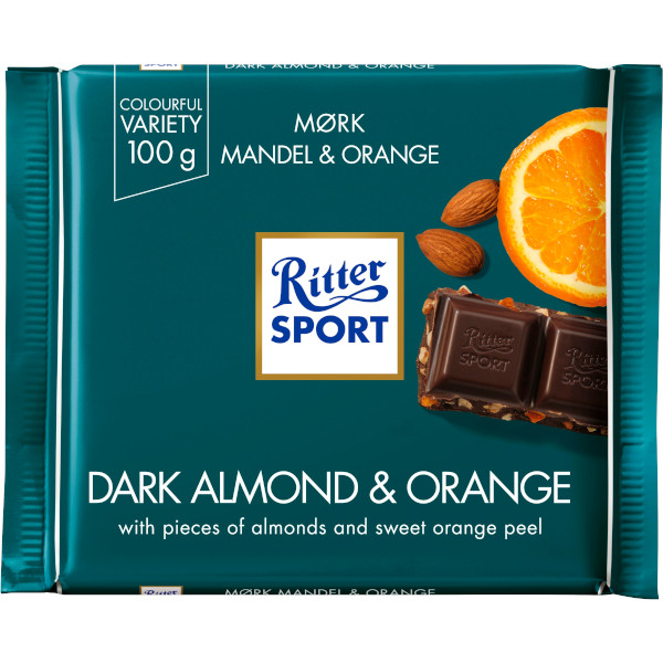 Ritter Sport Chokladkaka Dark Almond & Orange