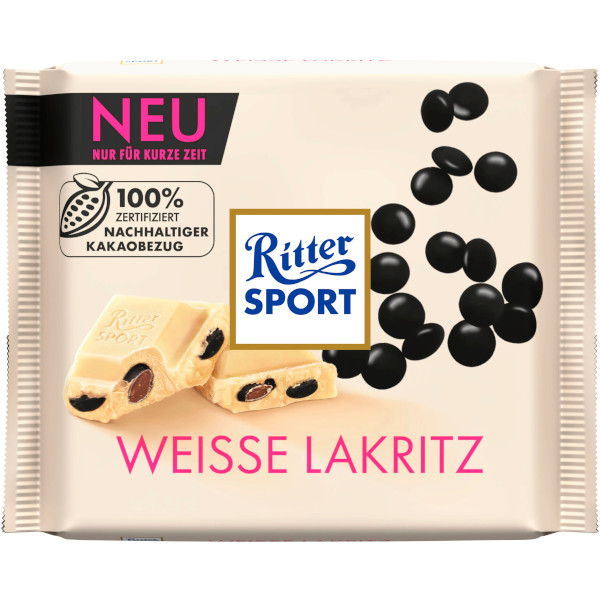 Ritter Sport Chokladkaka Weisse Lakritz