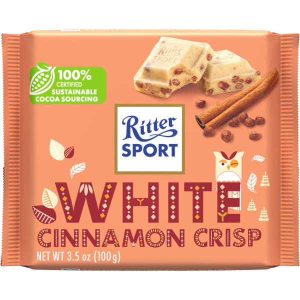 Ritter Sport Chokladkaka White Cinnamon Crisp