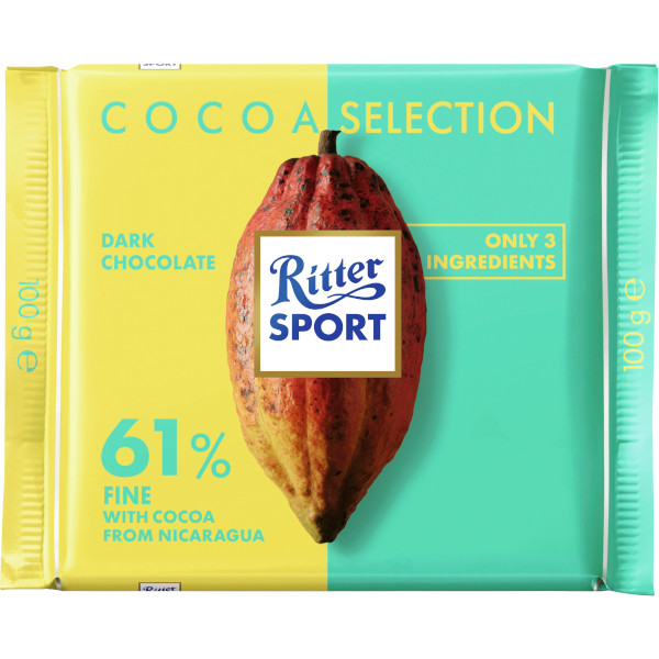 Ritter Sport Chokladkaka Dark Chocolate Fine 61%