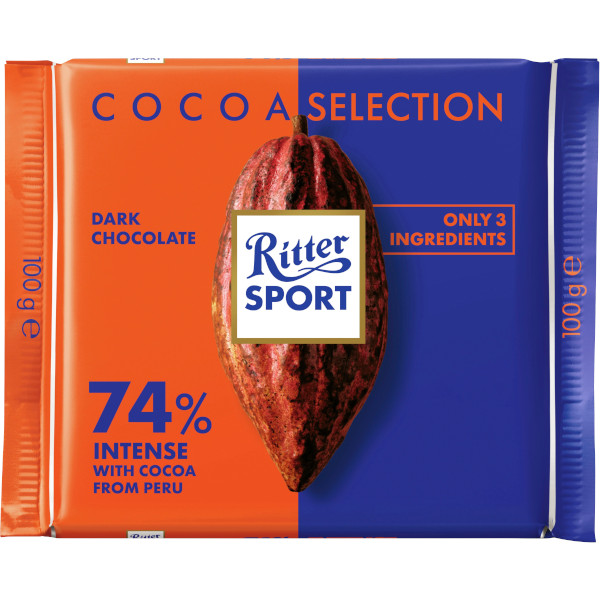 Ritter Sport Chokladkaka Dark Chocolate Intense 74%