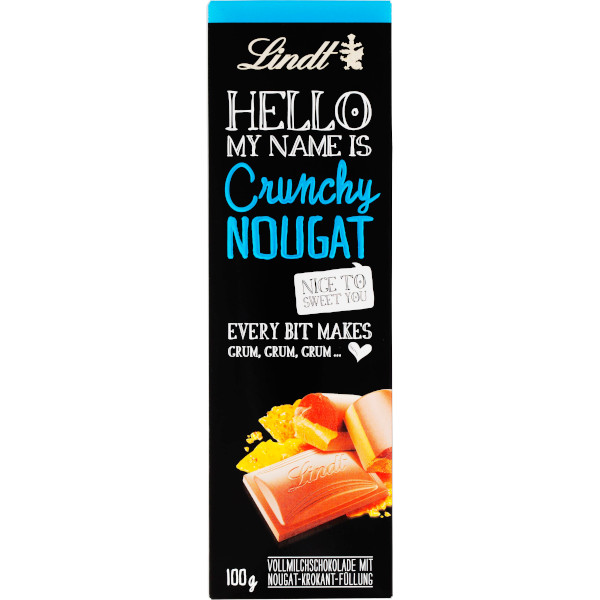 Lindt Chokladkaka Hello Crunchy Nougat