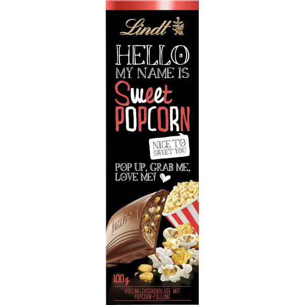 Lindt Chokladkaka Hello Sweet Popcorn