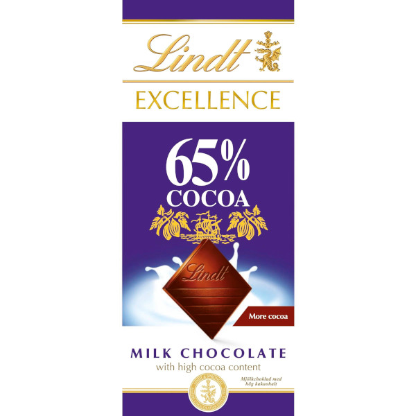 Lindt Chokladkaka Excellence Milk Chocolate 65%