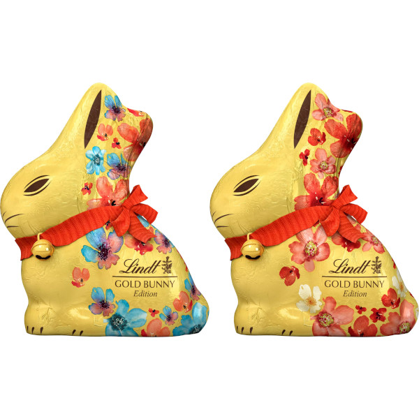 Lindt Chokladfigur Gold Bunny Flower Edition