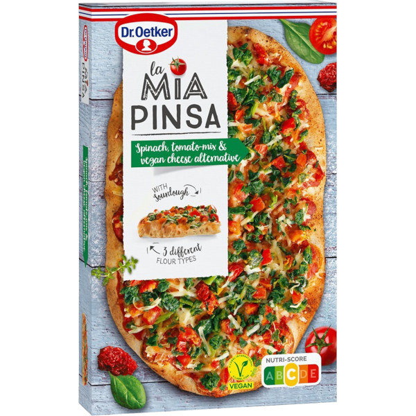 Dr Oetker La Mia Pinsa Spinach/Tomato-Mix/Vegan Cheese