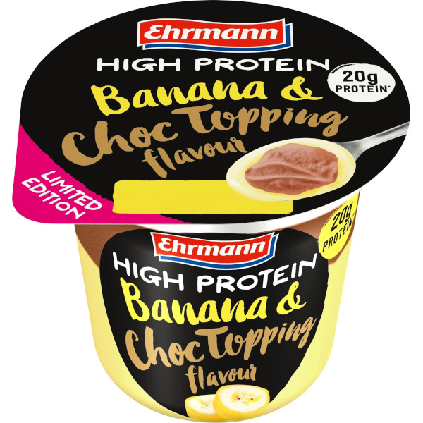 Ehrmann Proteinpudding Banana & Choc Topping