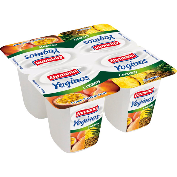Ehrmann Yoginos Creamy Peach & Passionfruit/Pineapple
