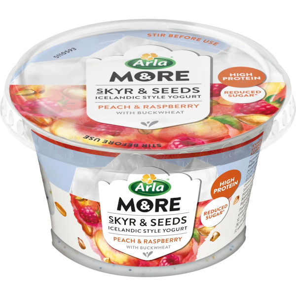 Arla & More Skyr & Seeds Peach/Raspberry