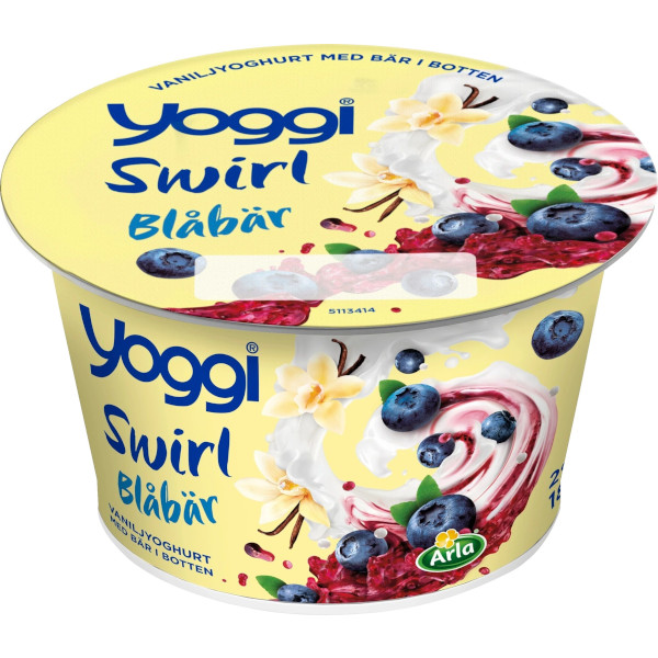 Yoggi Vaniljyoghurt Swirl Blåbär