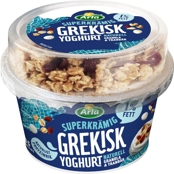 Arla Grekisk Yoghurt Naturell Granola & Tranbär