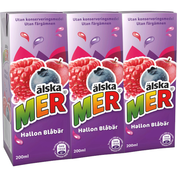 MER Stilldrink Hallon/Blåbär