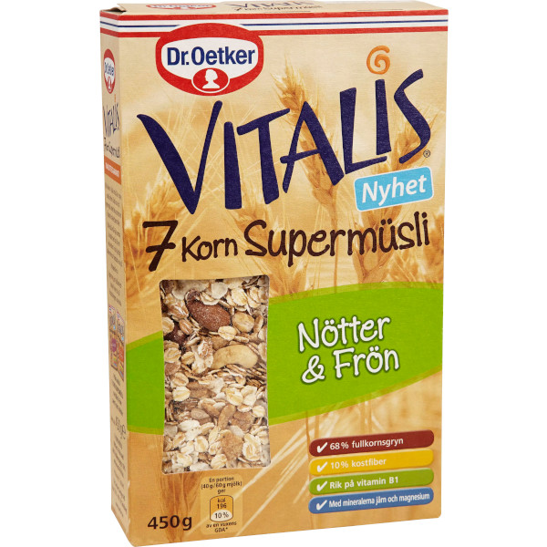 Dr Oetker Vitalis Supermüsli Nötter & Frön