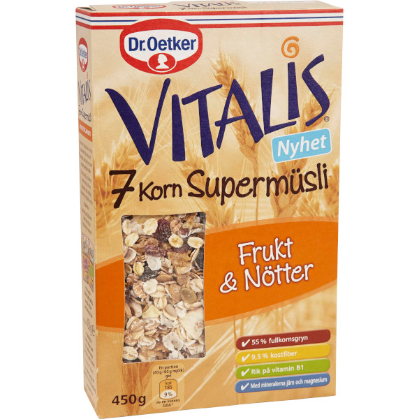 Dr Oetker Vitalis Supermüsli Frukt & Nötter