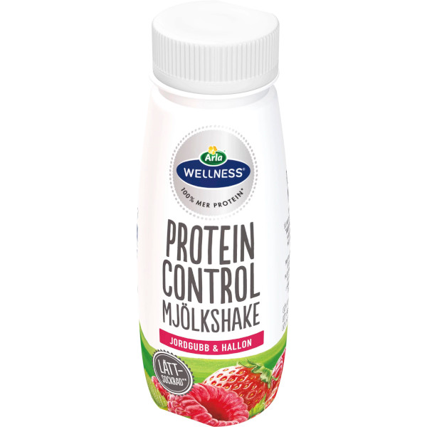 Arla Wellness Mjölkshake Protein Control Jordgubb & Hallon