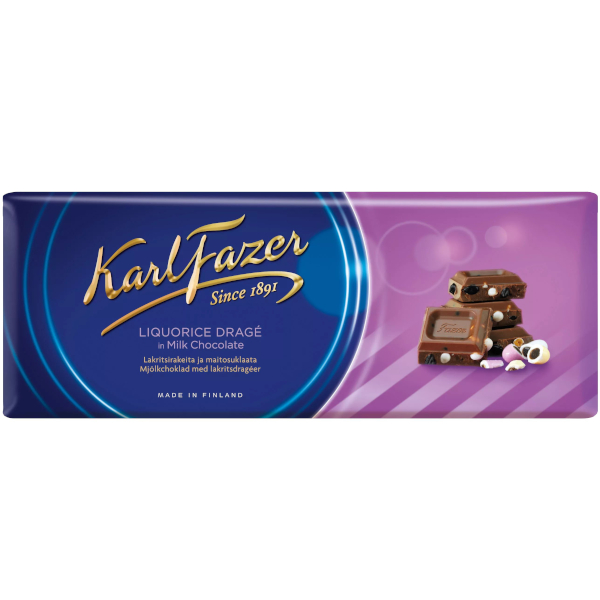 Fazer Chokladkaka Karl Fazer Liquorice Dragé