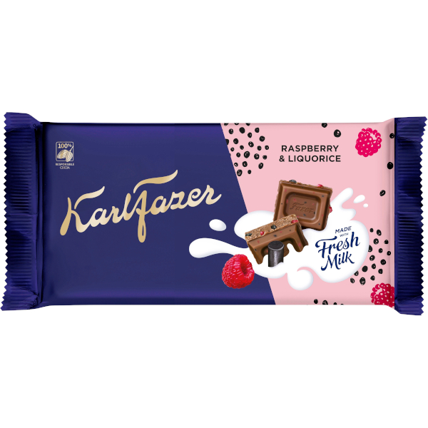 Fazer Chokladkaka Karl Fazer Raspberry & Liquorice