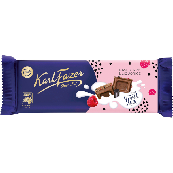 Fazer Chokladkaka Karl Fazer Raspberry & Liquorice