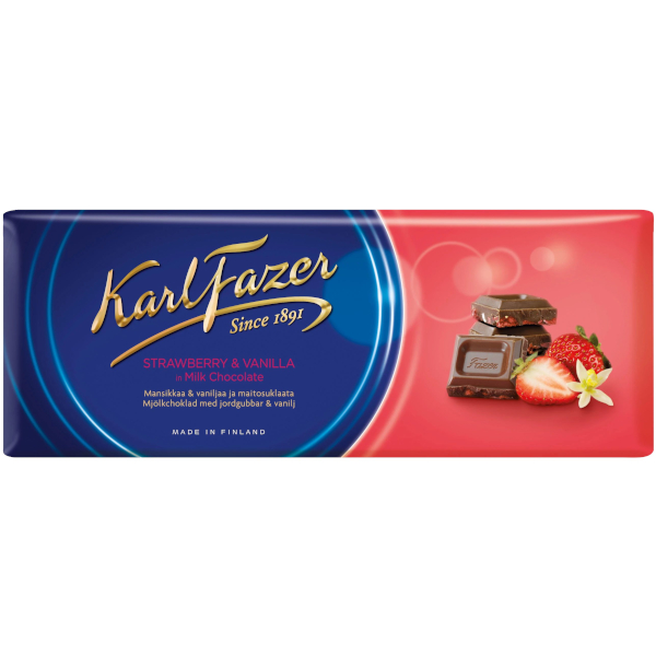 Fazer Chokladkaka Karl Fazer Strawberry & Vanilla