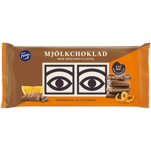 Fazer Chokladkaka Ögon Apelsinfyllning