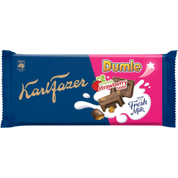 Fazer Chokladkaka Karl Fazer Dumle Smooth Strawberry