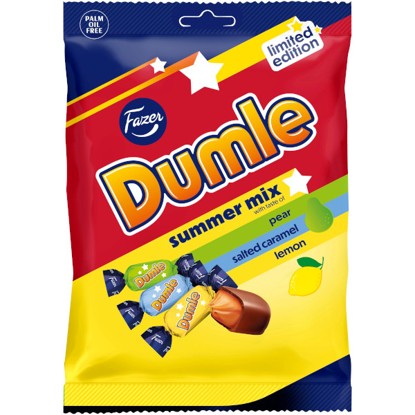Fazer Dumle Summer Mix Pear/Salted Caramel/Lemon