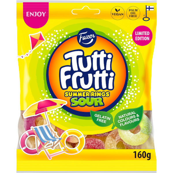 Fazer Tutti Frutti Summer Rings Sour