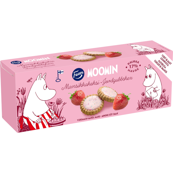 Fazer Moomin Jordgubbskex