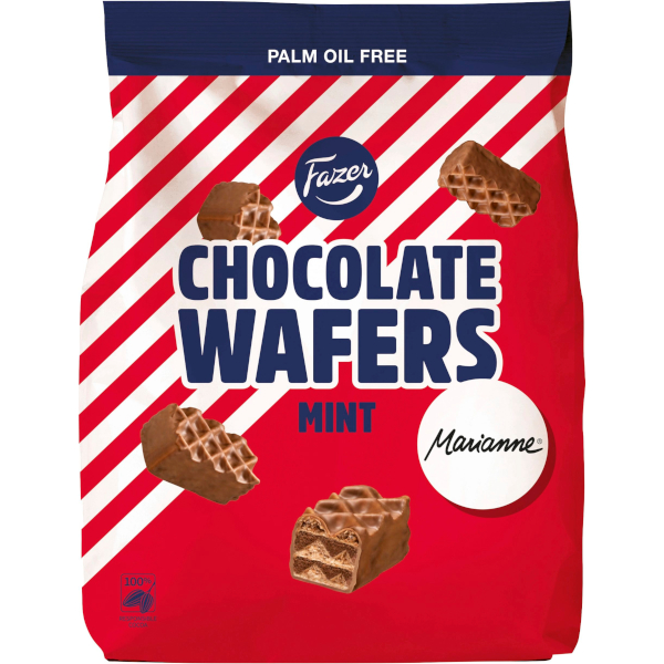 Fazer Chocolate Wafers Marianne Mint