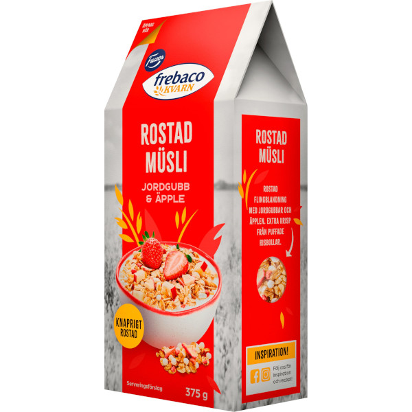 Frebaco Kvarn Rostad Müsli Jordgubb & Äpple
