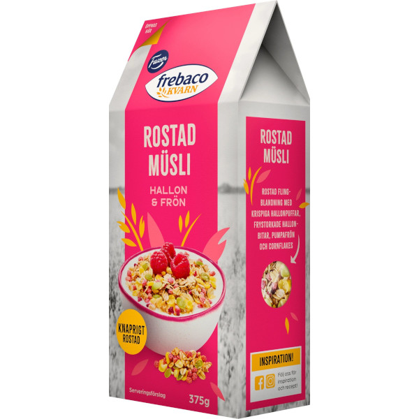 Frebaco Kvarn Rostad Müsli Hallon & Frön