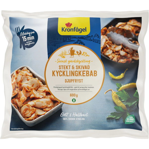 Kronfågel Kycklingkebab Stekt & Skivad