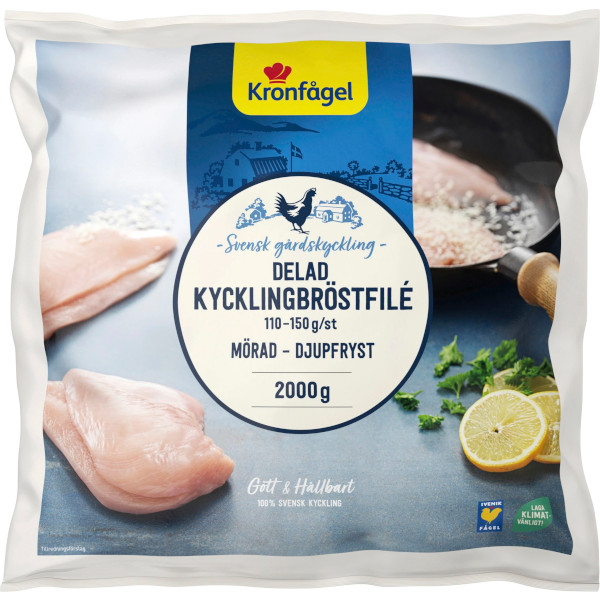 Kronfågel Kycklingbröstfilé Delad