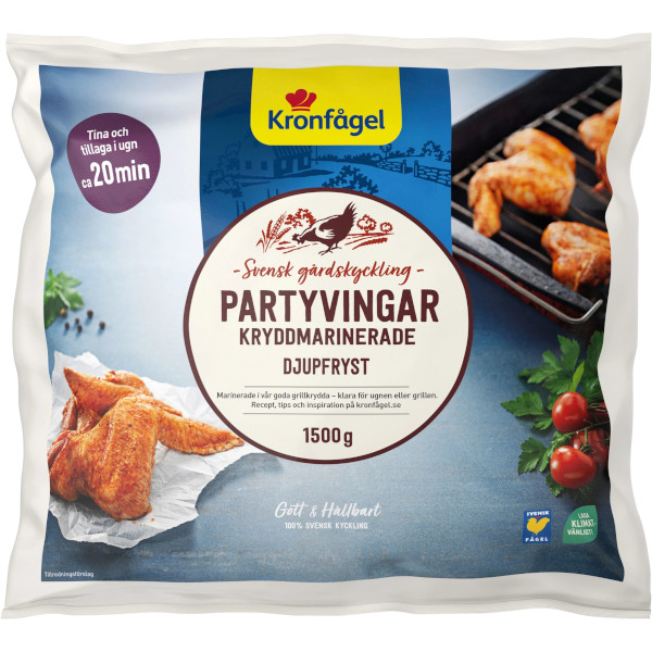 Kronfågel Kyckling Partyvingar Kryddmarinerade