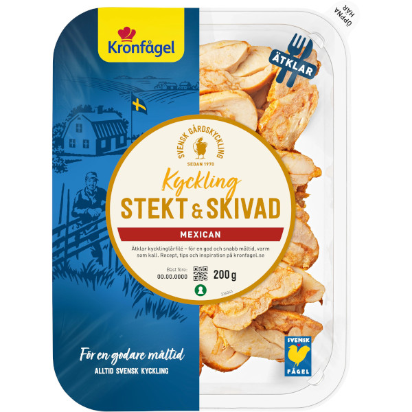 Kronfågel Kycklinglårfilé Stekt & Skivad Mexican