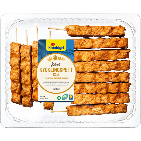 Kronfågel Kycklingspett Kebab