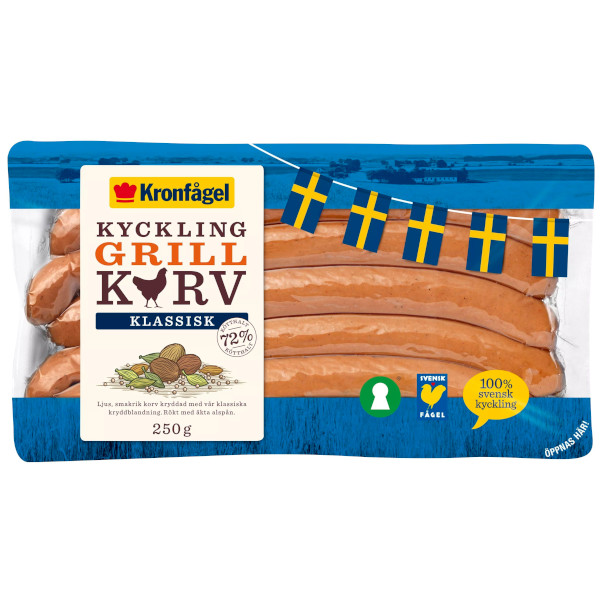 Kronfågel Kycklinggrillkorv Klassisk