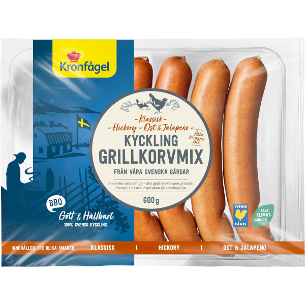 Kronfågel Kycklinggrillkorv Mix